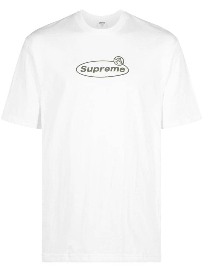 Supreme Warning logo-print cotton T-shirt - White von Supreme