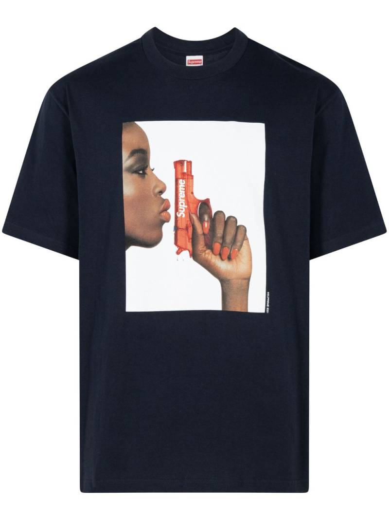 Supreme Water Pistol cotton T-shirt - Blue von Supreme