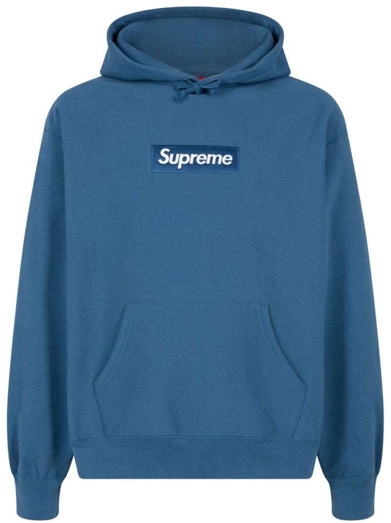 Supreme box logo cotton hoodie - Blue von Supreme