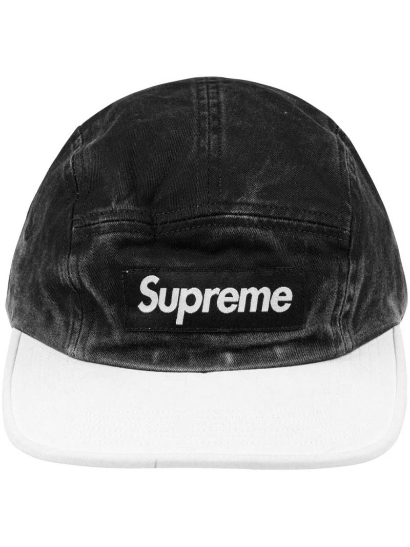 Supreme colour-blocked cotton camp cap - Black von Supreme