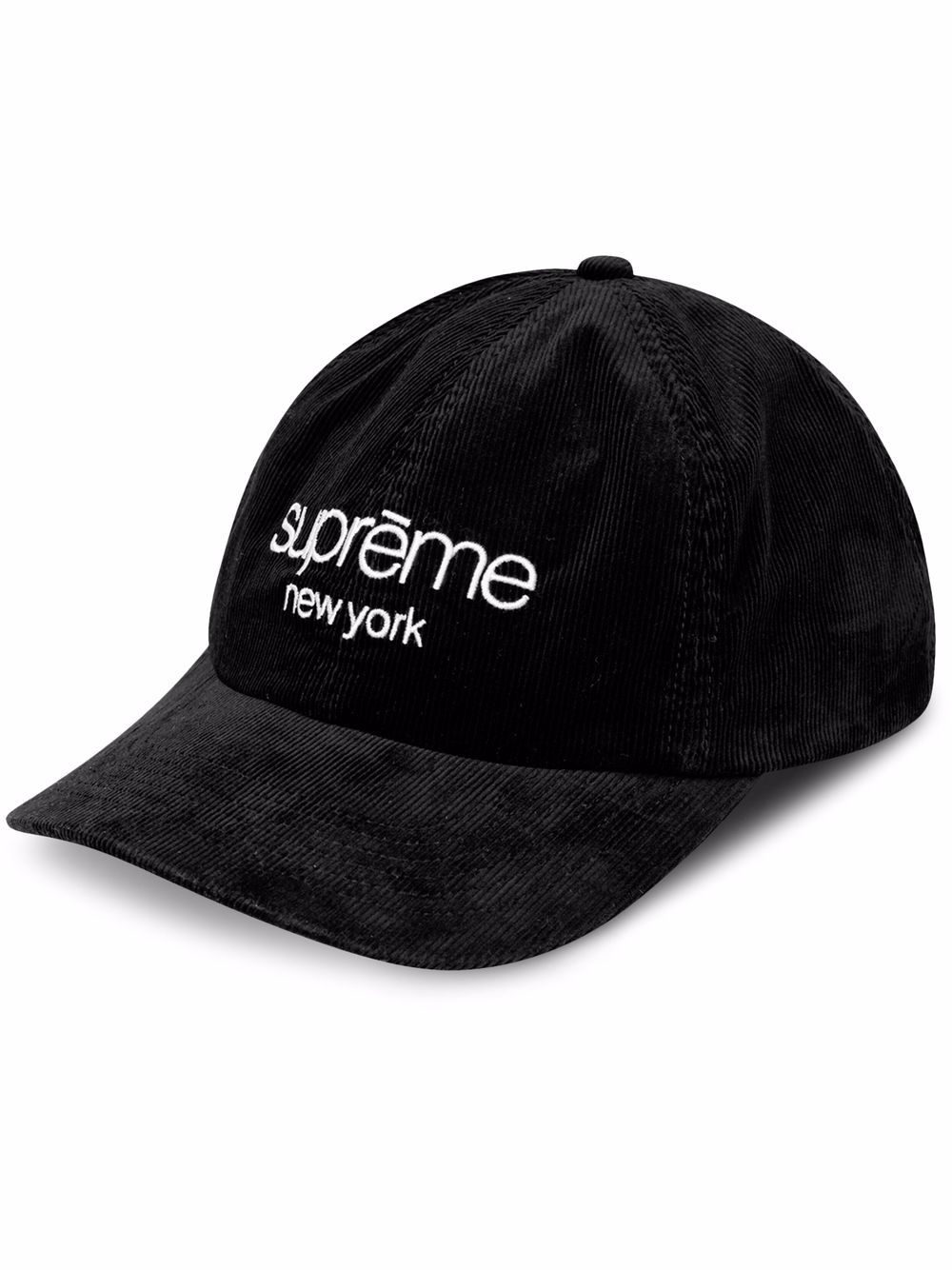 Supreme corduroy classic logo cap - Black von Supreme