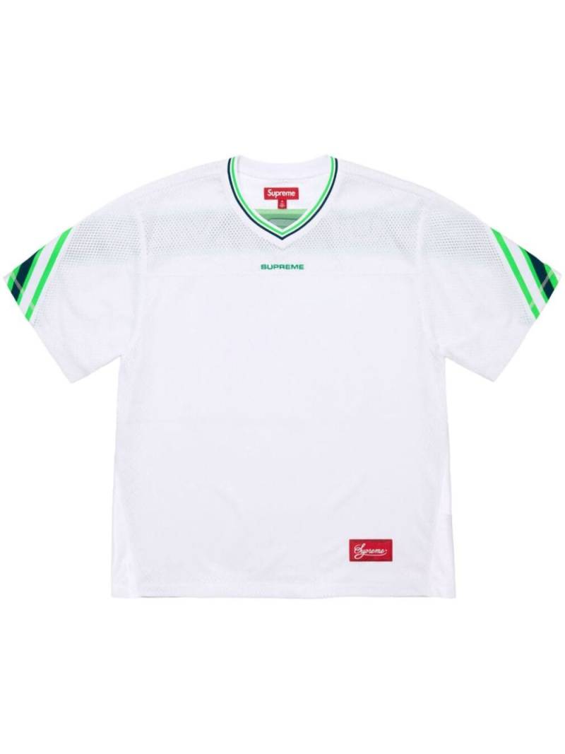 Supreme jacquard ribbed "White" football jersey von Supreme