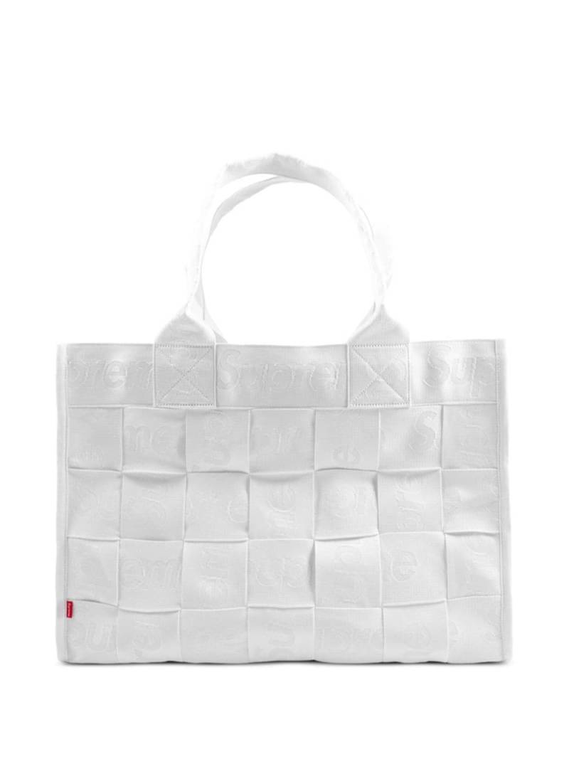 Supreme large woven tote bag - White von Supreme