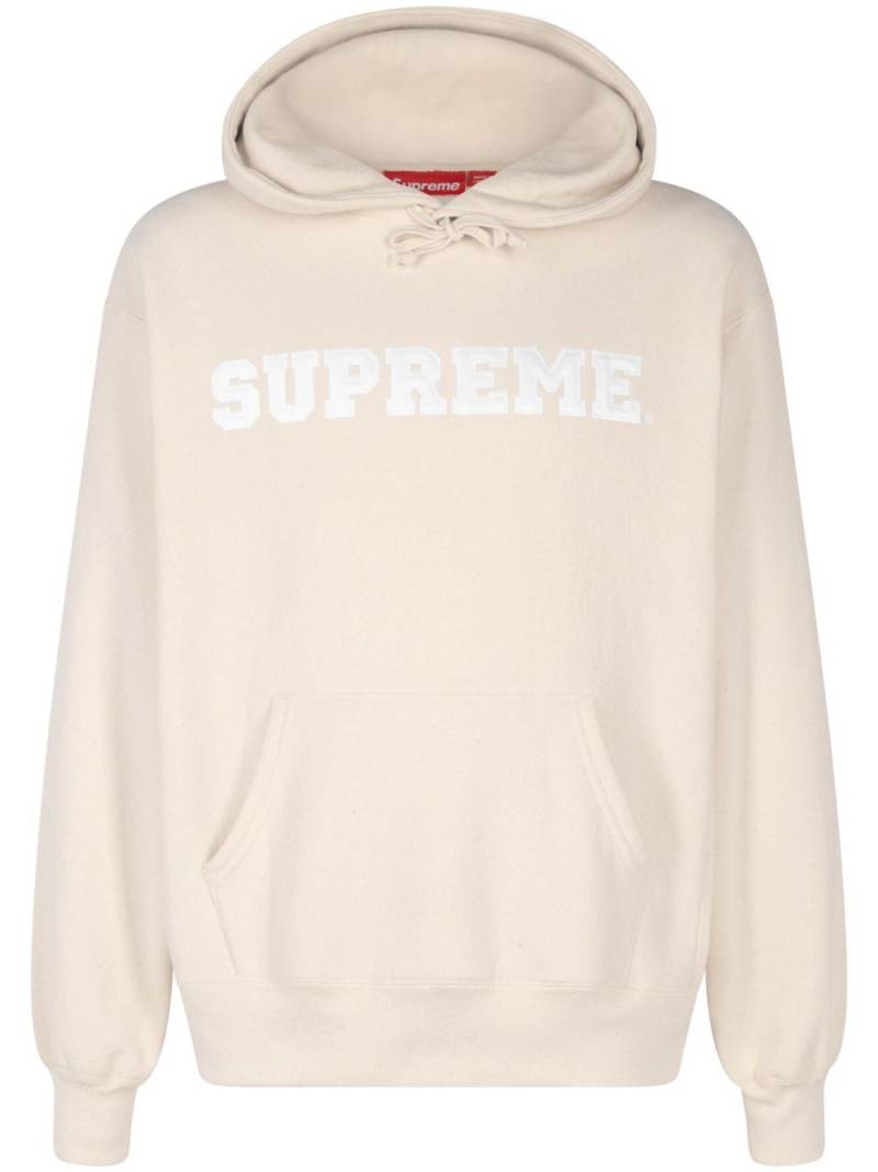 Supreme logo-appliquéd hoodie - Neutrals von Supreme