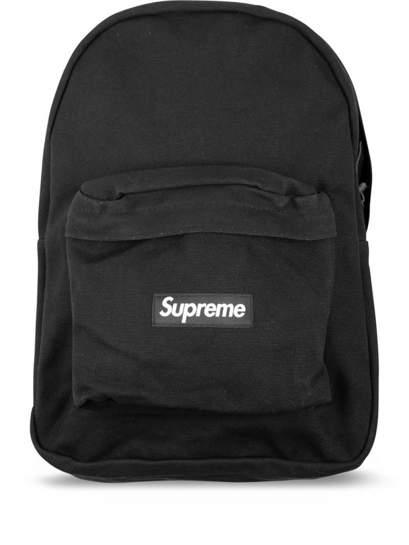 Supreme logo canvas backpack - Black von Supreme