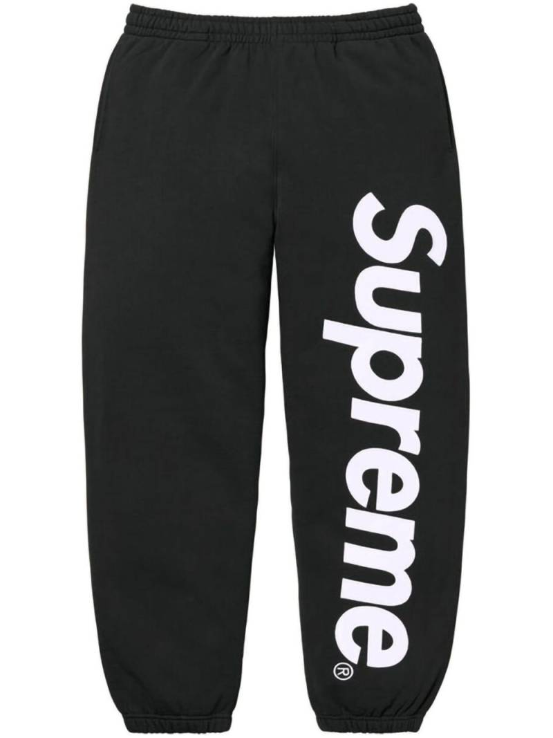 Supreme satin-appliqué cotton track pants - Black von Supreme