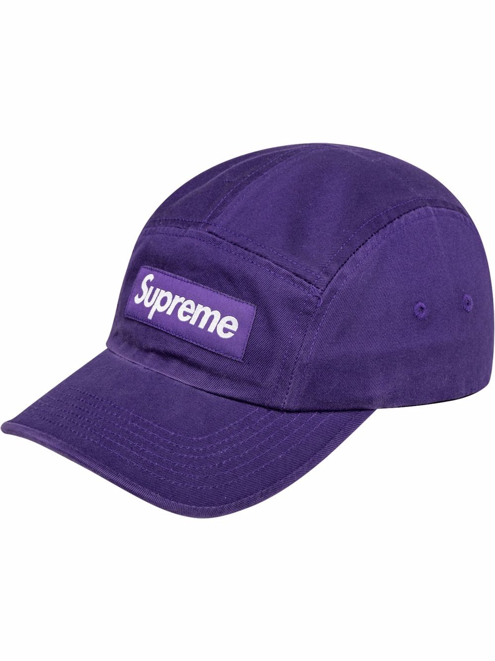 Supreme washed chino twill camp cap - Purple von Supreme