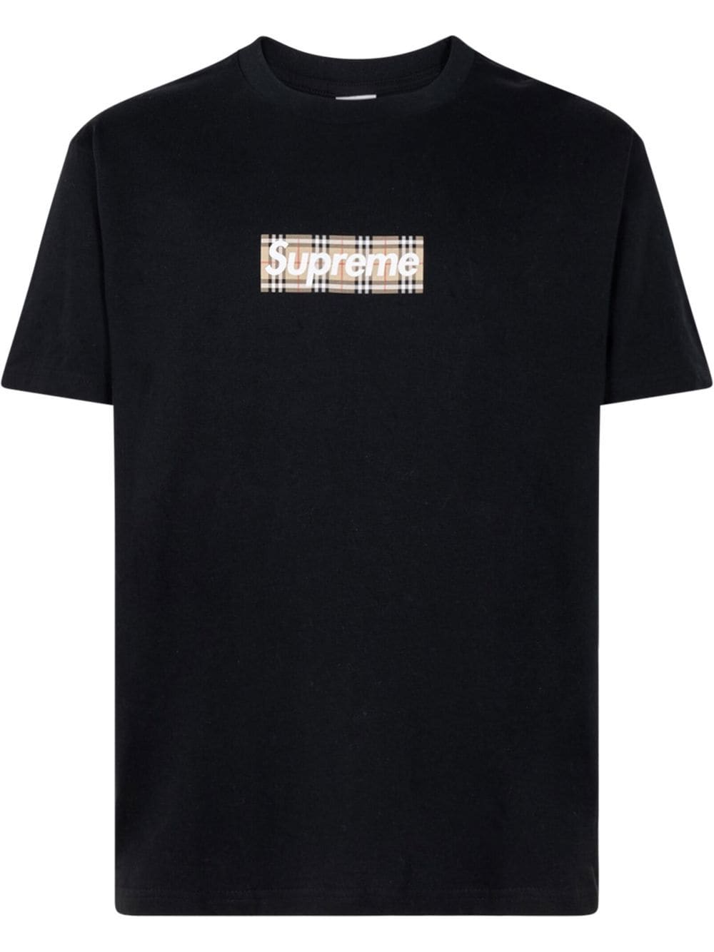 Supreme x Burberry box-logo T-shirt "SS 22" - Black von Supreme