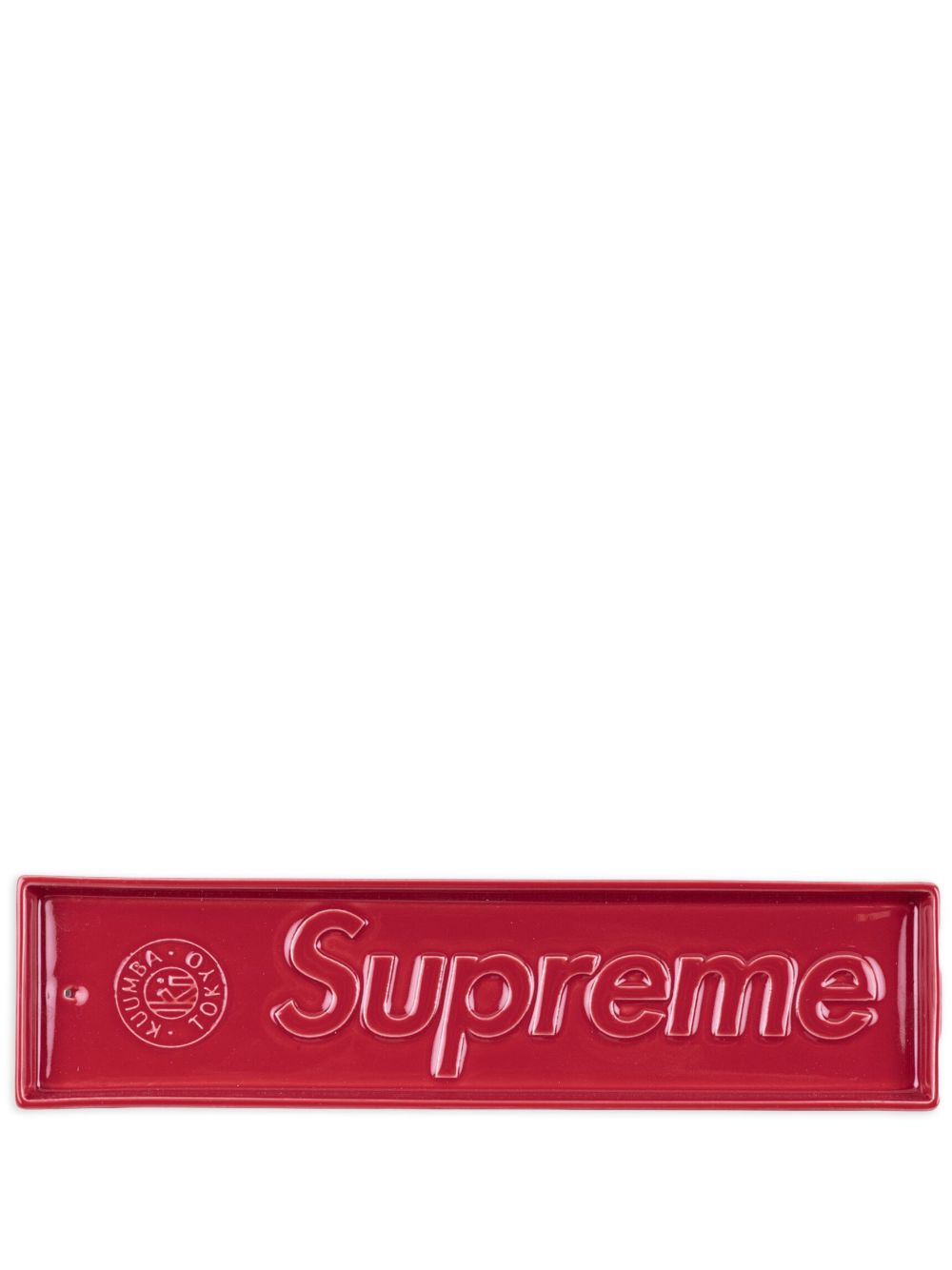 Supreme x Kuumba ceramic incense tray (6cm x 25cm) - Red von Supreme