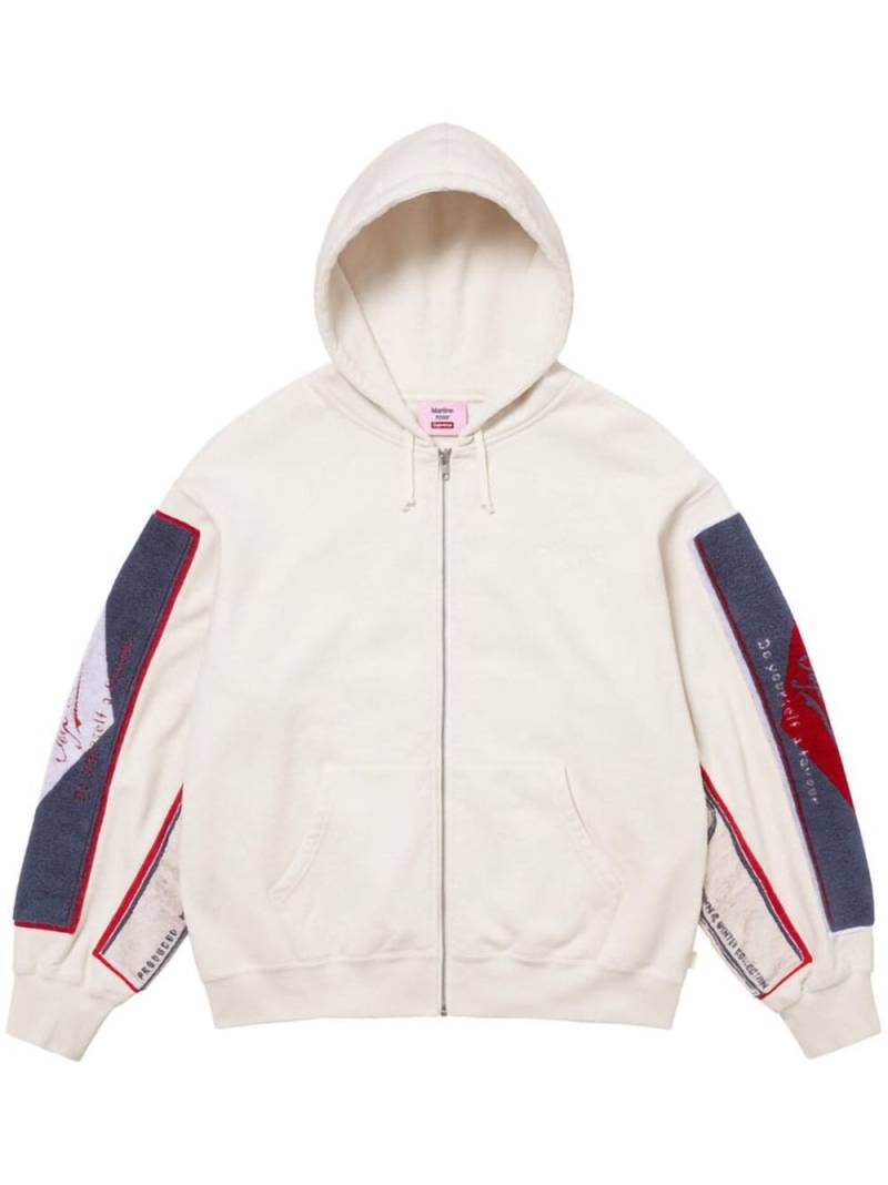 Supreme x Martine Rose Towel zip-front hoodie - White von Supreme