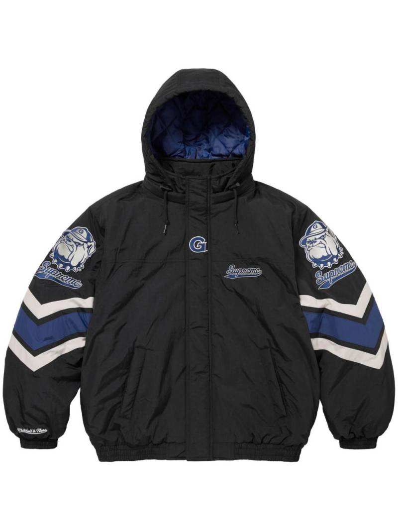 Supreme x Mitchell & Ness NCAA Stadium bomber jacket - Black von Supreme