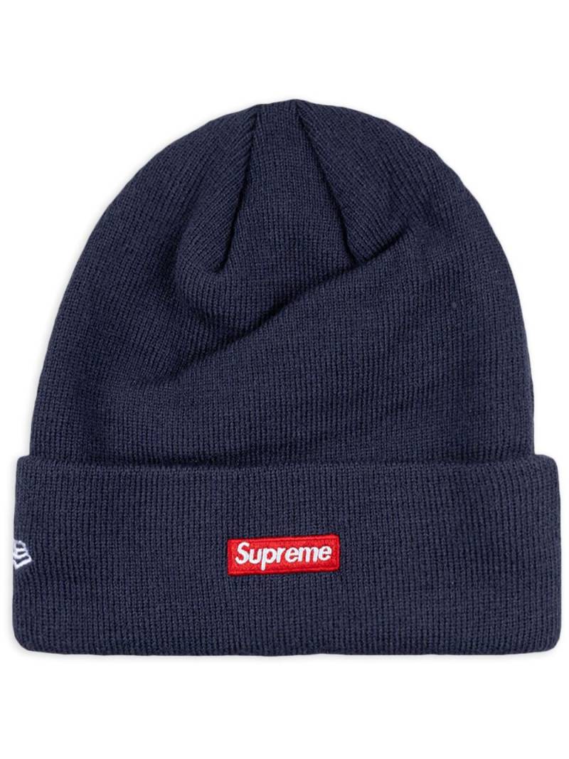 Supreme x New Era $ logo-appliqué beanie hat - Blue von Supreme