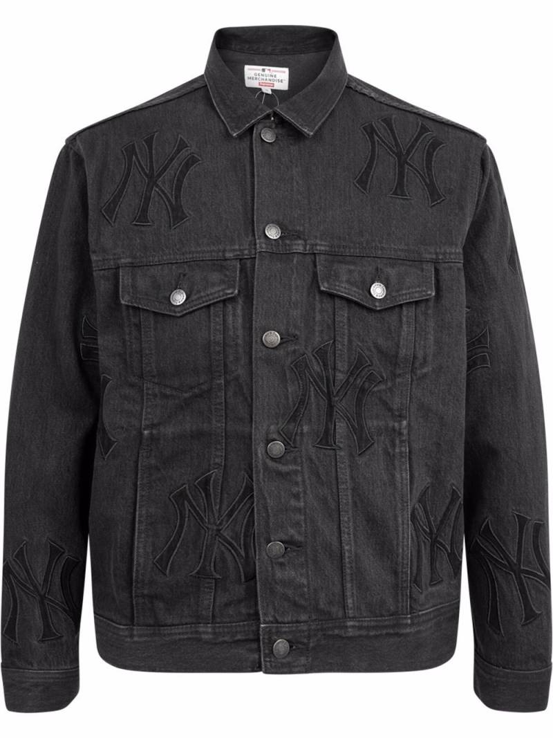 Supreme x New York Yankees denim trucker jacket - Black von Supreme