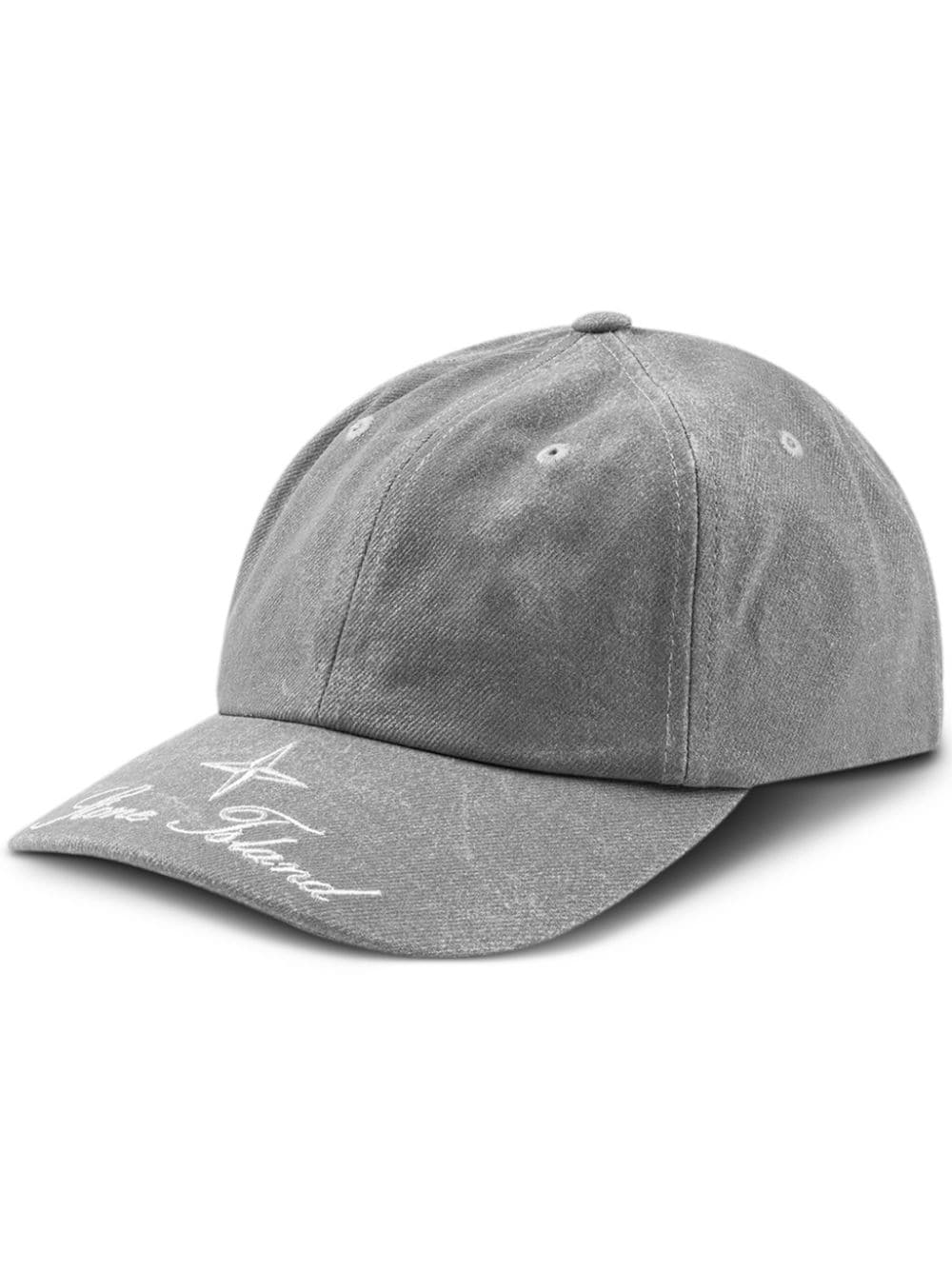 Supreme x Stone Island denim 6-panel cap - Grey von Supreme