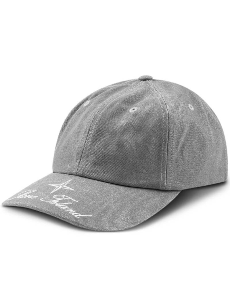 Supreme x Stone Island denim 6-panel cap - Grey von Supreme