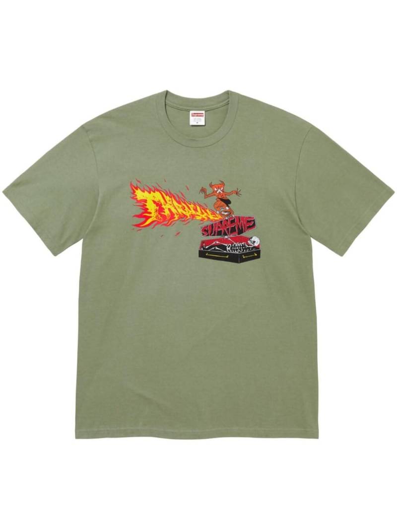 Supreme x Thrasher Back Tail "Green" T-shirt von Supreme