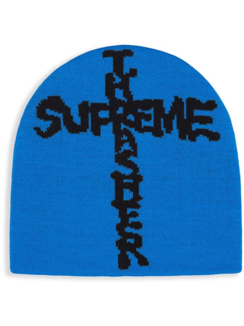 Supreme x Thrasher logo-intarsia "Blue" beanie von Supreme