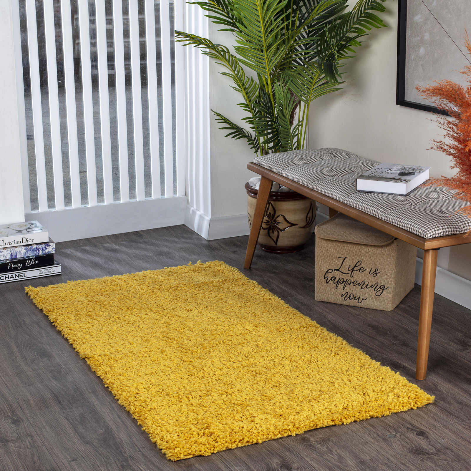 Surya Hochflor-Teppich »UNI CHIC 2310«, rechteckig, Flauschig, Langflor, Weich, Wohnzimmer Flurteppich, Beige von Surya