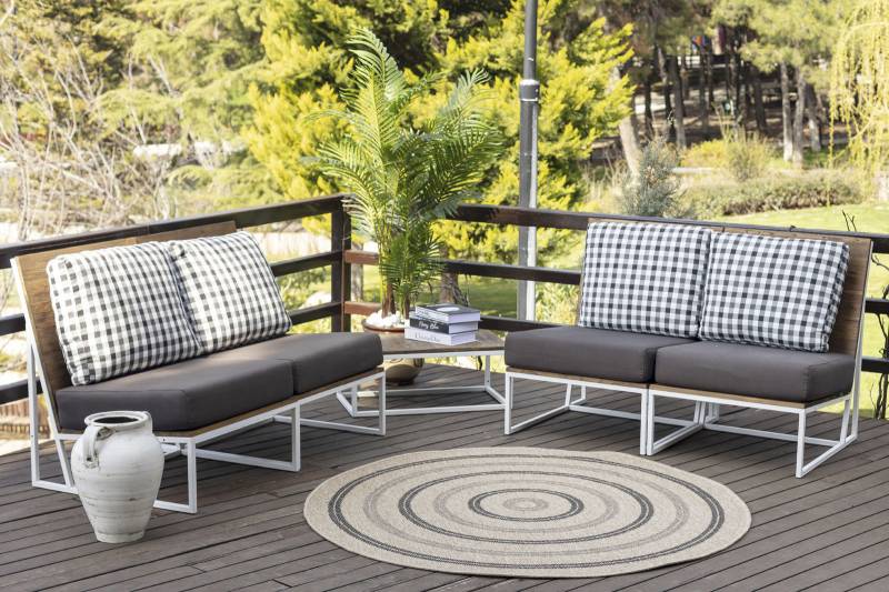 Surya Teppich »RYE«, rund, Teppich In- /Outdoor Boho Jute-Optik, Balkon, Terrasse, Garten, Rund von Surya