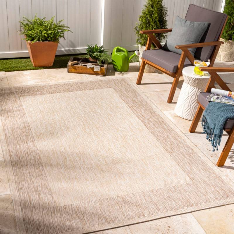 Surya Teppich »DAYTON«, rechteckig, 4 mm Höhe, Teppich In- /Outdoor Boho Jute-Optik, Balkon, Terrasse, Garten, Beige von Surya