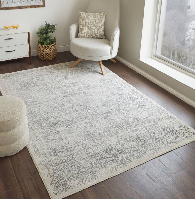 Surya Teppich »OTTAWA«, rechteckig, Boho Kurzflor Orientteppich, Wohnzimmer, Schlafzimmer, Grau von Surya