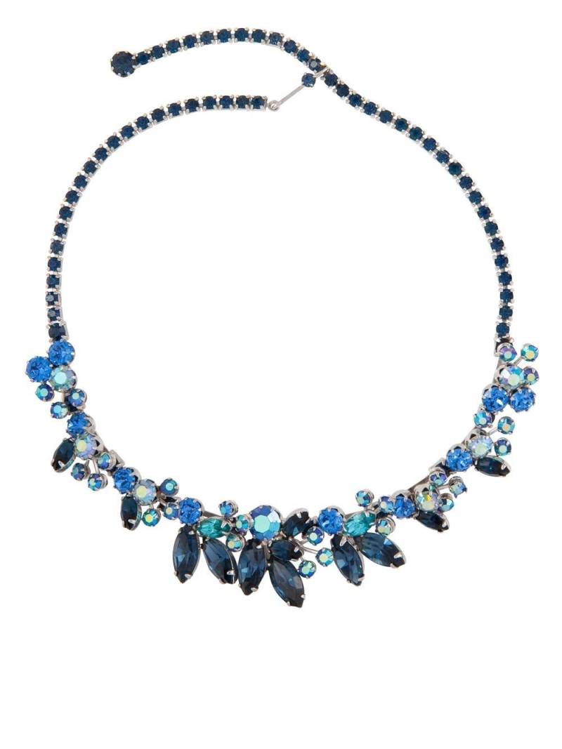 Susan Caplan Vintage 1950s Weiss crystal-embellished necklace - Blue von Susan Caplan Vintage