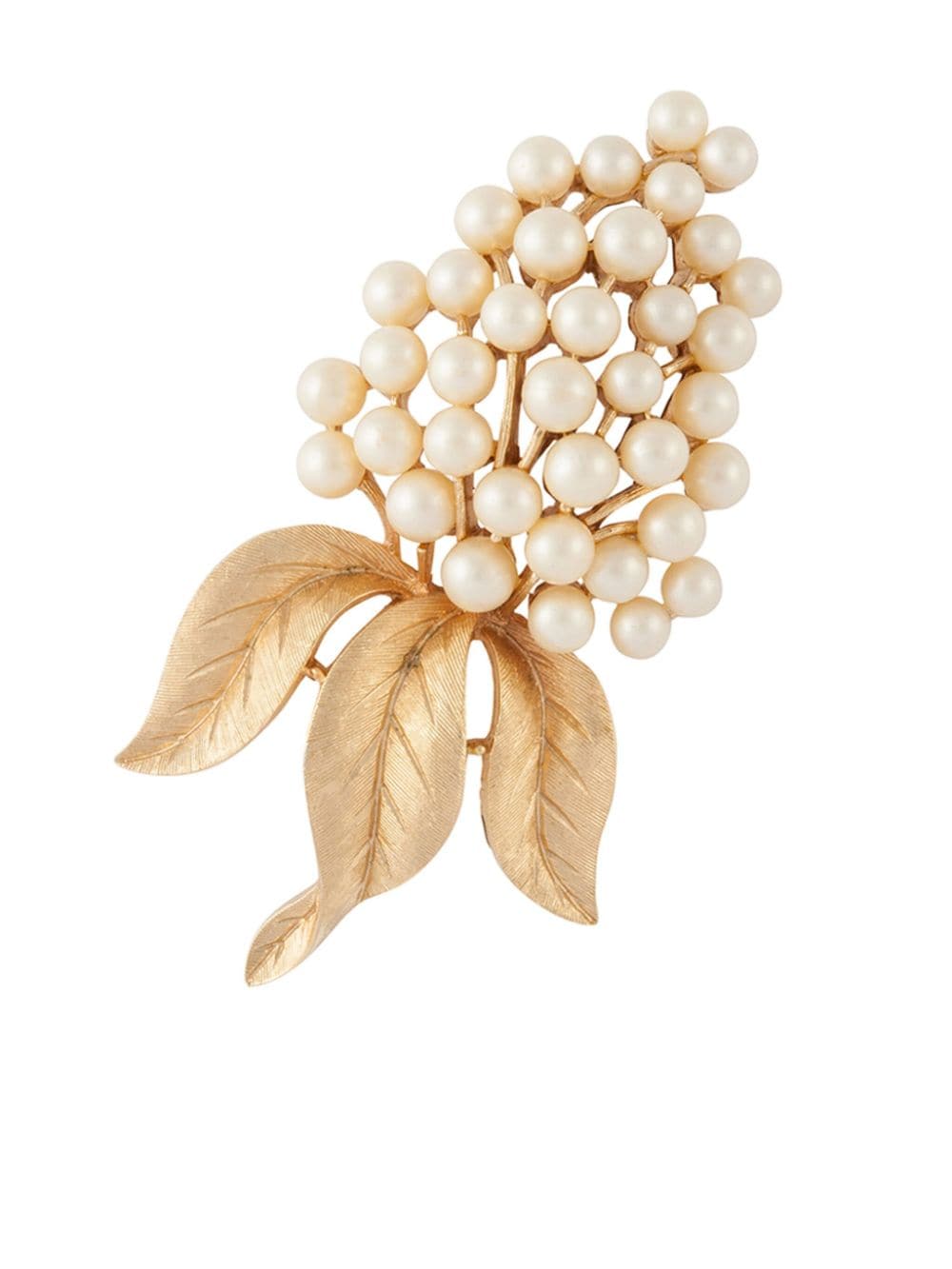 Susan Caplan Vintage 1960s Trifari faux-pearl brooch - Gold von Susan Caplan Vintage