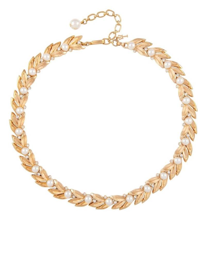 Susan Caplan Vintage 1960s Trifari leaf motifs design necklace - Gold von Susan Caplan Vintage