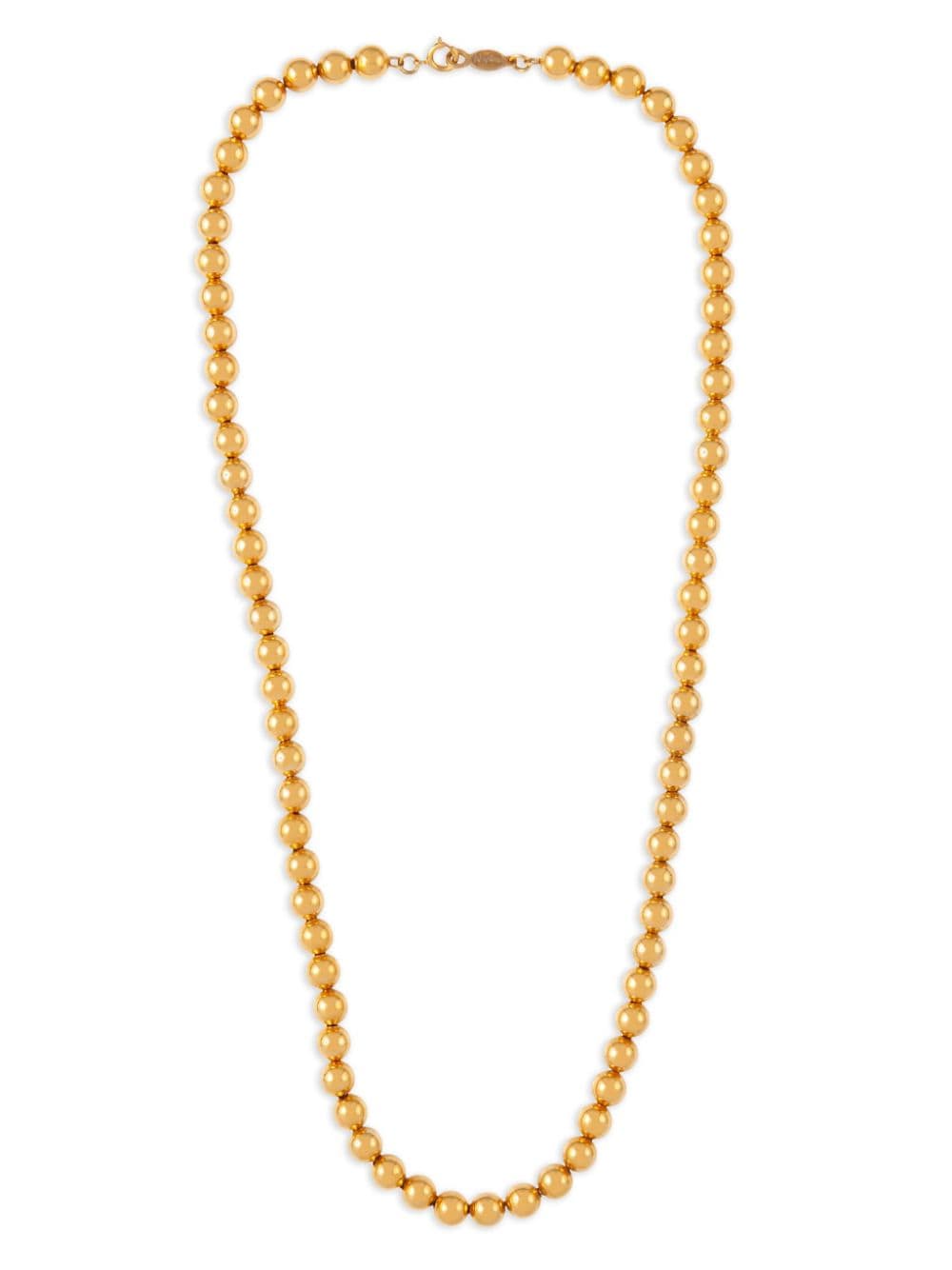 Susan Caplan Vintage 1980s Napier bead-chain long necklace - Gold von Susan Caplan Vintage