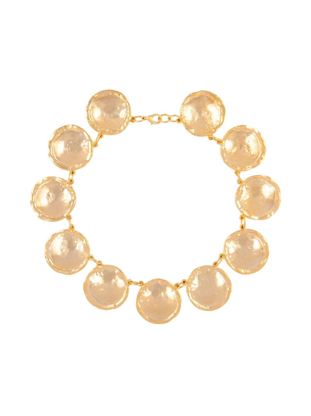 Susan Caplan Vintage 1980s hammered collar necklace - Gold von Susan Caplan Vintage