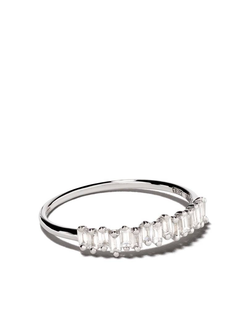 Suzanne Kalan 18kt white gold Fireworks Classic Stacker diamond ring - Silver von Suzanne Kalan