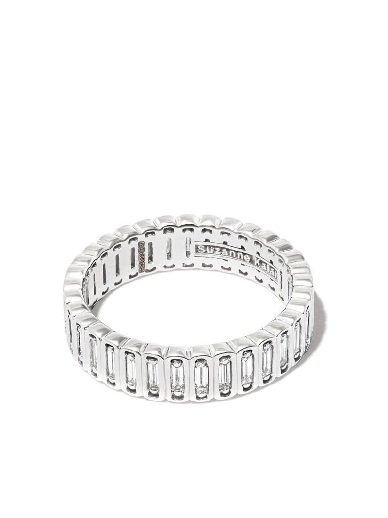 Suzanne Kalan 18kt white gold Inlay diamond eternity band ring - Silver von Suzanne Kalan