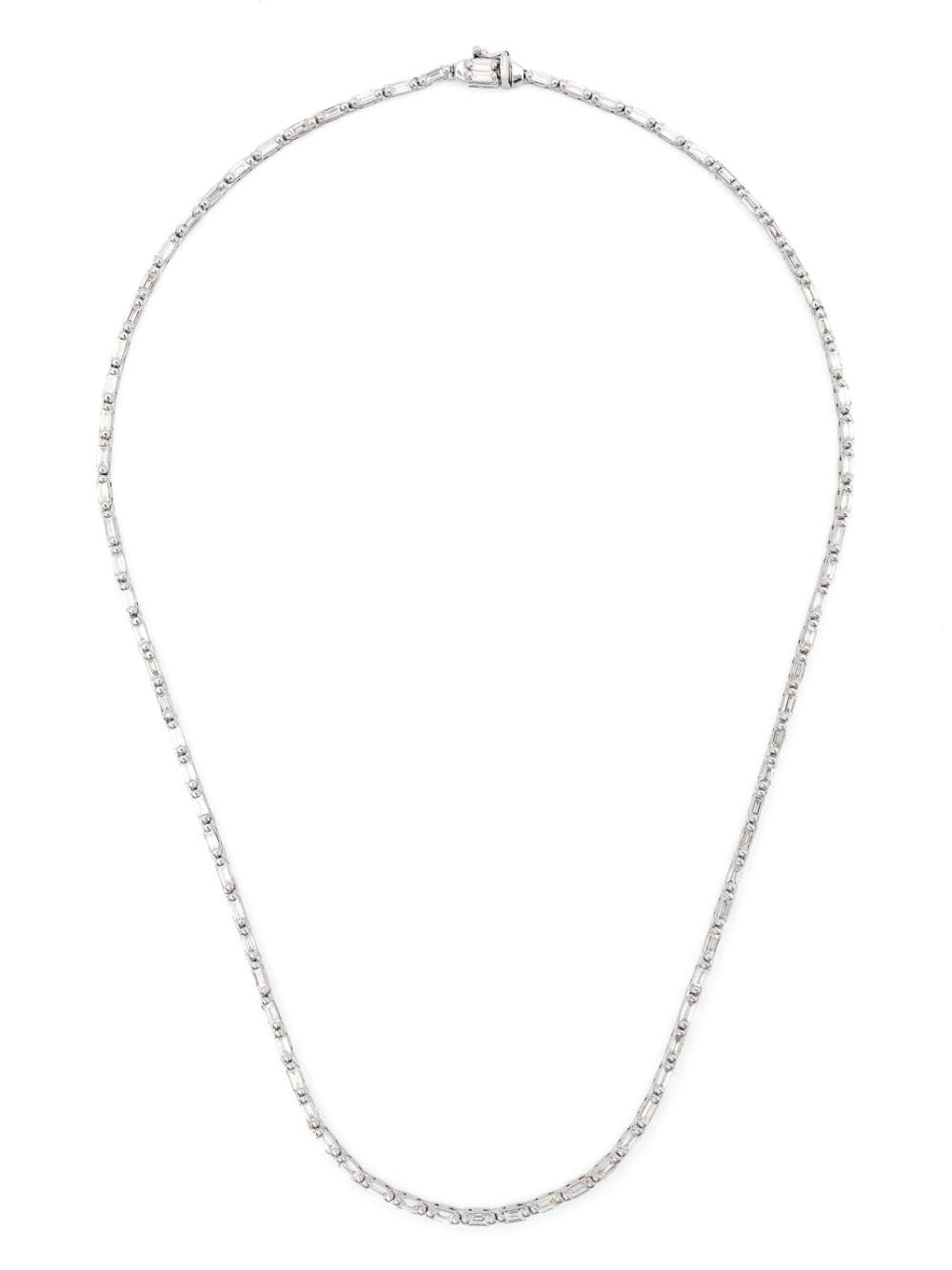 Suzanne Kalan 18kt white gold Linear diamond tennis necklace - Silver von Suzanne Kalan