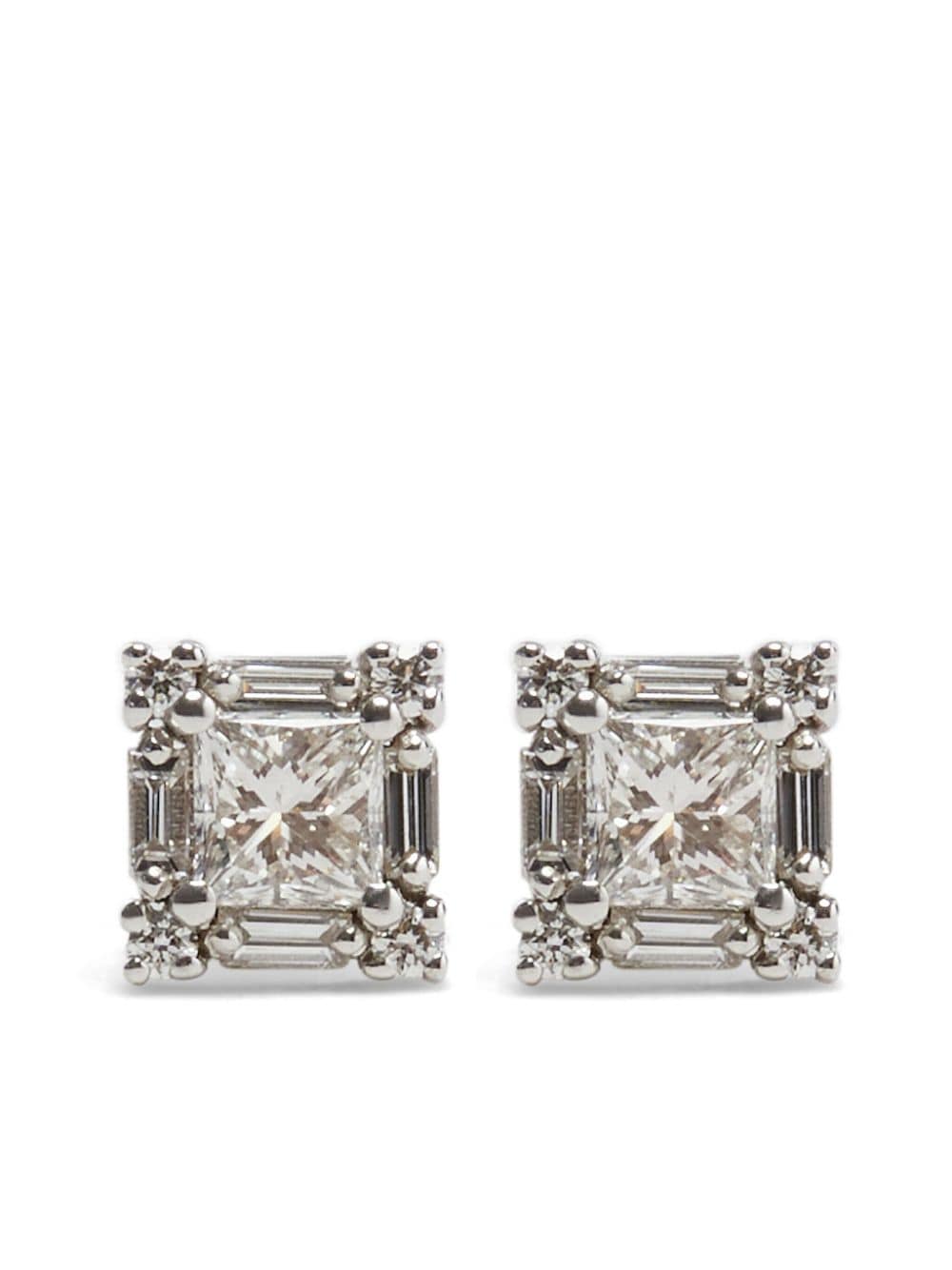 Suzanne Kalan 18kt white gold diamond earrings von Suzanne Kalan