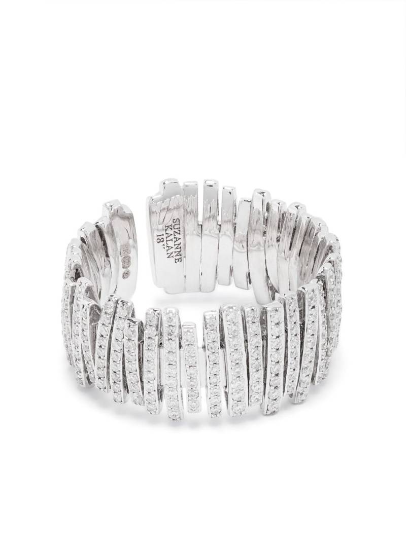 Suzanne Kalan 18kt white gold white diamond ring - Silver von Suzanne Kalan