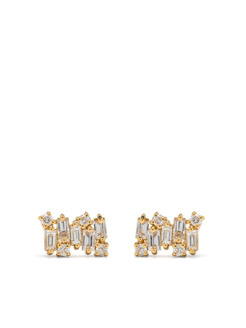 Suzanne Kalan 18kt yellow gold Shimmer diamond stud earrings von Suzanne Kalan