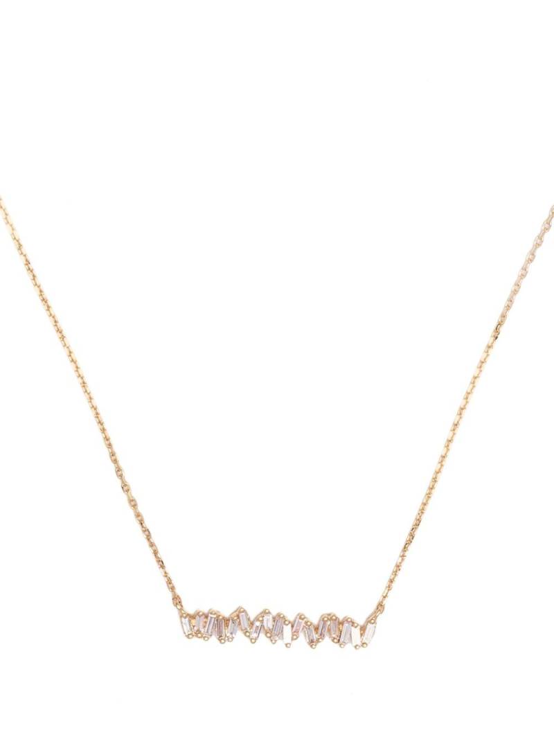 Suzanne Kalan 18kt yellow gold diamond bar necklace von Suzanne Kalan