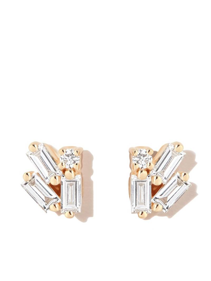 Suzanne Kalan 18kt yellow gold Bold Cluster diamond stud earrings von Suzanne Kalan