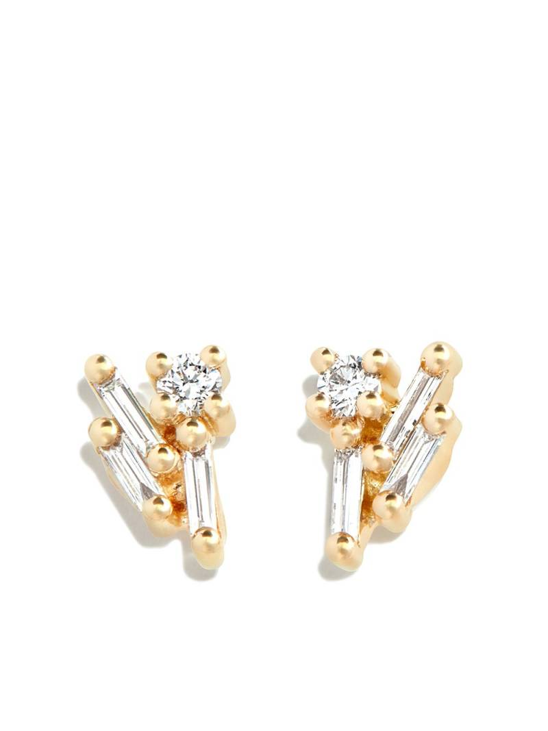 Suzanne Kalan 18kt yellow gold Classic Eva diamond stud earrings von Suzanne Kalan