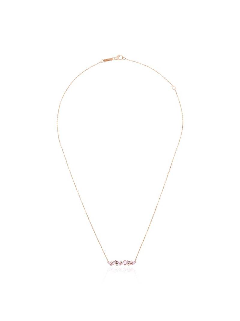 Suzanne Kalan 18kt rose gold sapphire bar necklace - Pink von Suzanne Kalan