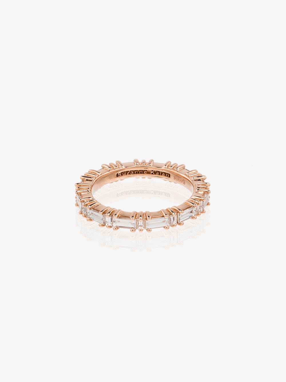 Suzanne Kalan 18kt rose gold horizontal baguette diamond ring - Pink von Suzanne Kalan