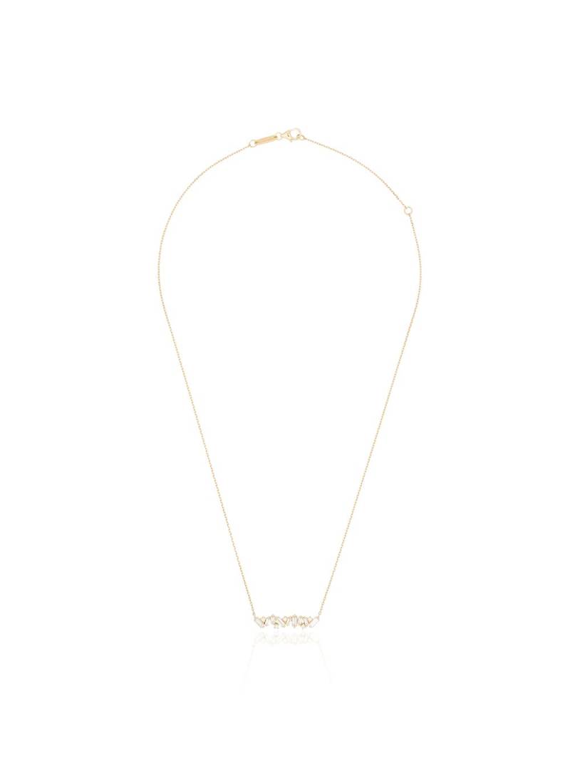 Suzanne Kalan Sparkler Bar 18kt yellow gold diamond necklace von Suzanne Kalan