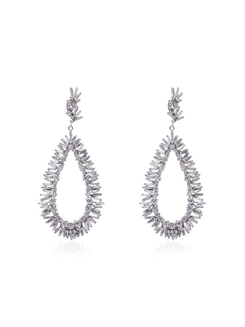 Suzanne Kalan pear drop diamond earrings - White von Suzanne Kalan