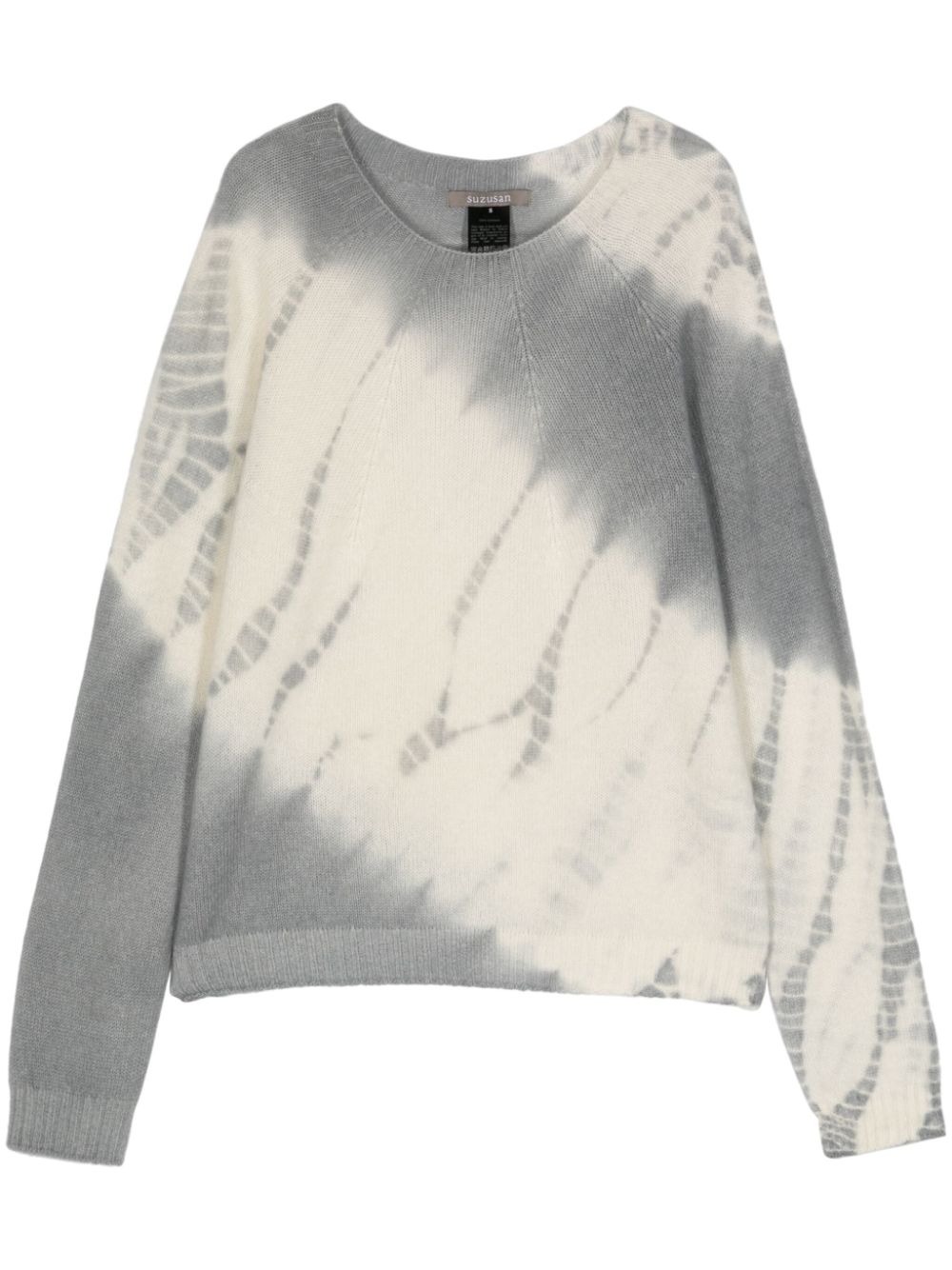 Suzusan Tesuji Yoroidan Shibori-pattern cashmere jumper - White von Suzusan