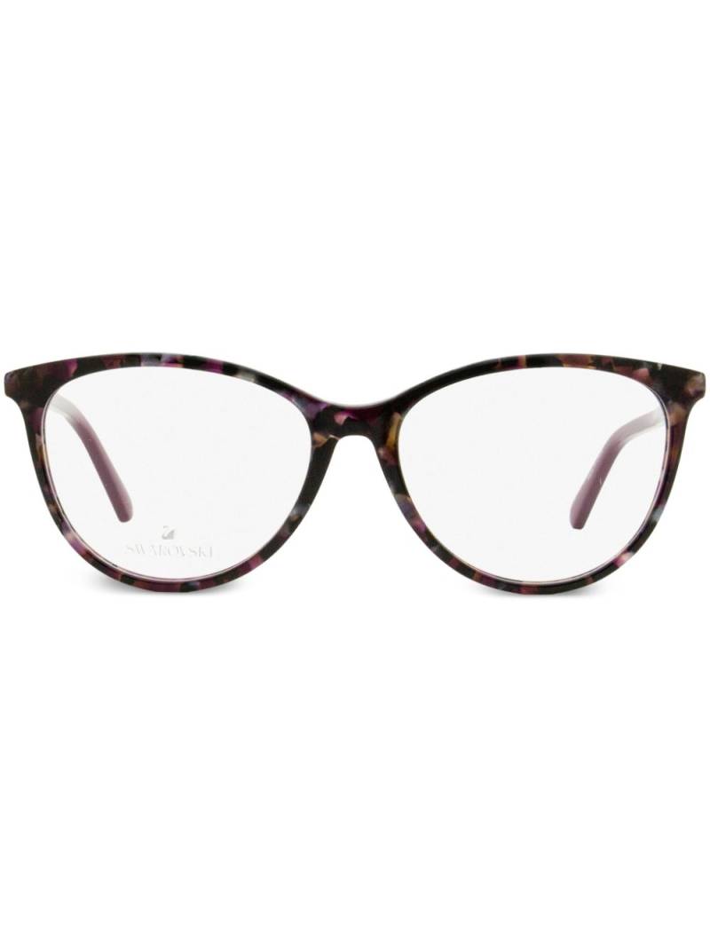 Swarovski 5396 tortoiseshell oval-frame glasses - Purple von Swarovski