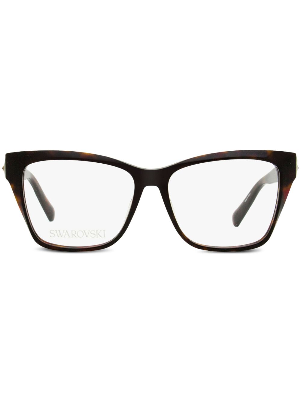 Swarovski 5468 tortoiseshell square-frame glasses - Brown von Swarovski