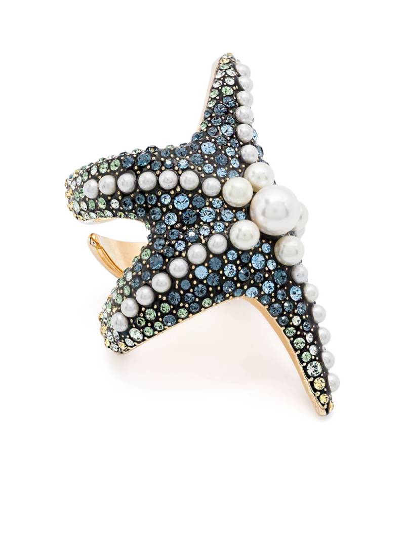 Swarovski Idyllia starfish cocktail ring - Gold von Swarovski