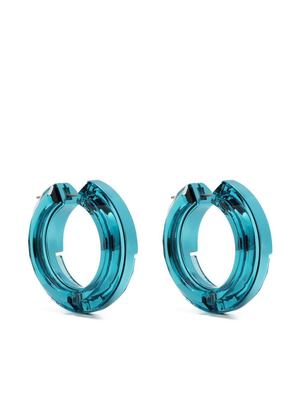 Swarovski Lucent hoop earrings - Blue von Swarovski