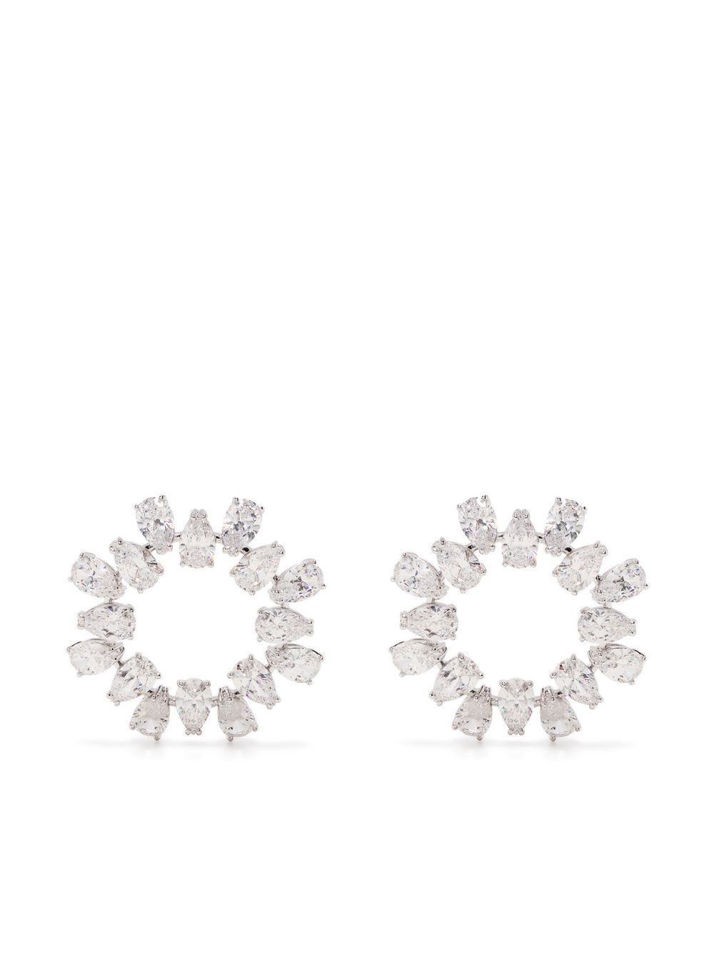 Swarovski Millenia crystal halo stud earrings - Silver von Swarovski