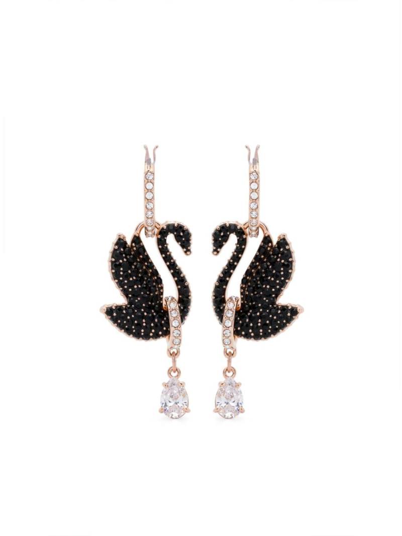 Swarovski Swan drop earrings - Pink von Swarovski